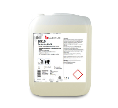 BS15 Protector Refill Podkład gruntujący, wypełniacz porów 10L Sauber Lab