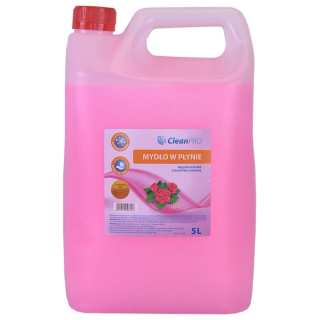Mydło w płynie, antybakteryjne, CleanPRO, róża, 5L 357598