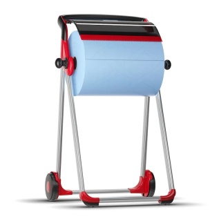 Stojak podłogowy na czyściwa Tork 652008 W1 dozownik, czerwono-czarny