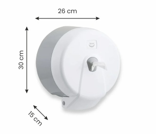 Dozownik papieru toaletowego, Center Pull, biały