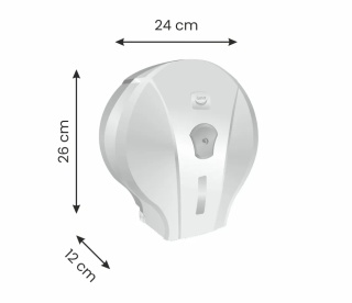Dozownik papieru toaletowego jumbo, biały, DGA Optima 1013