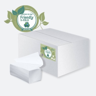 Ręczniki V FOLD a'4000 Luna Friendly 23x21 makulatura bielona 2w DGA 24505