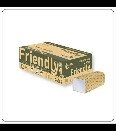 Ręczniki V FOLD a'4000 Luna Friendly 23x21 makulatura bielona 2w DGA 24505