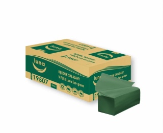 Ręczniki papierowe V FOLD a'4000 eco-green 25x23 makulatura zielona 1w, DGA-19507