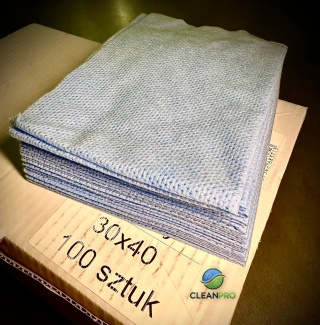 Ściereczki wiskozowe niebieskie 30x40 cm 100 szt. | ścierki - 100 szt.