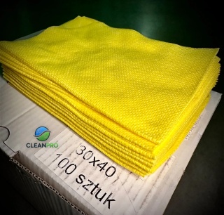 Ściereczki wiskozowe żółte 30x40 cm 100 szt. | ścierki - 100 szt.