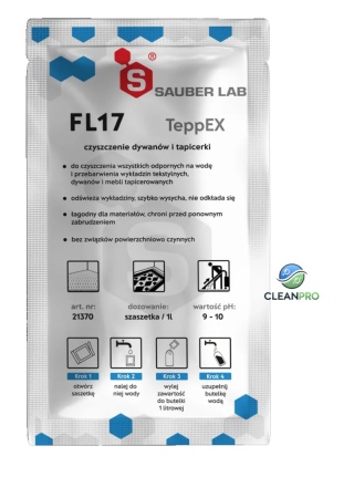 TEPPEX FL17 – saszetka koncentrat Sauber Lab środek do czyszczenia dywanów, tapicerki i dywanów